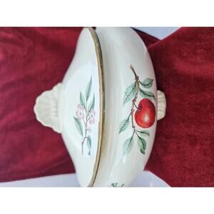 Vintage Homer Laughlin Nautilus "Apple & Blossom" Lidded Serving Dish - Chips